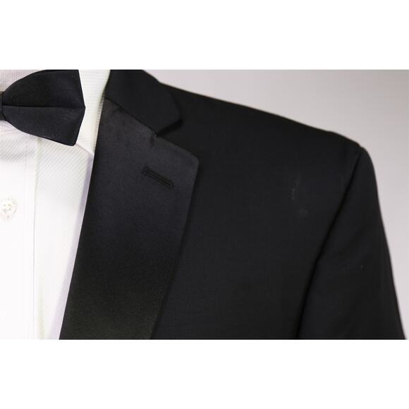 Calvin Klein Black Formal Tuxedo 2-Btn Wool Suit Blazer and Pants 42S - Picture 4 of 10